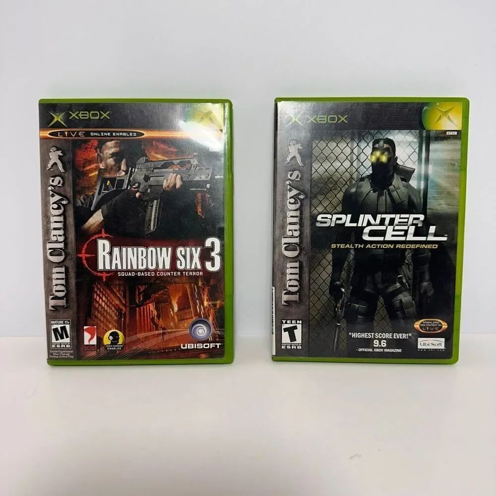Xbox Game Lot Tom Clancy’s Rainbow Six 3 & Splinter Cell 2 Games